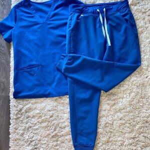 Royal Blue FIG Scrub Set